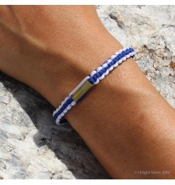 Handmade Thai Wristband With Brass Amulet | Blessed Woven Macrame Bracelet | For Karma Good Luck Love Friendship Yoga Meditat...