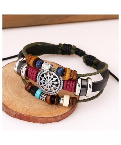 Bracelets for Women Trendy Leather Bracelets for Women Multilayer Leather Cuff Bracelets Boho Beaded Bracelet Jewelery Gift f...