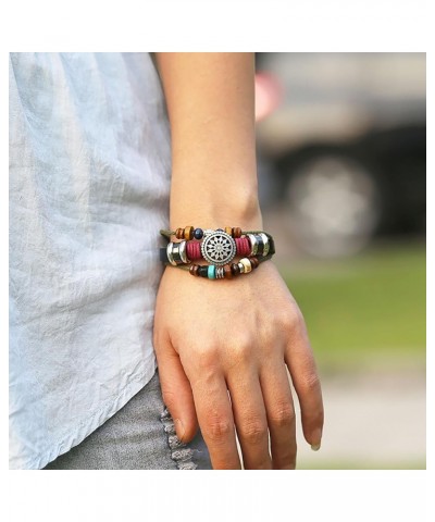 Bracelets for Women Trendy Leather Bracelets for Women Multilayer Leather Cuff Bracelets Boho Beaded Bracelet Jewelery Gift f...