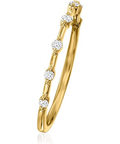 Ross-Simons 0.10 ct. t.w. Diamond Station Ring in 14kt Yellow Gold. Size 10 $70.20 Rings