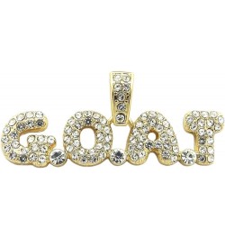 Hip Hop G.O.A.T Pendant 20, 24 inches Various Chain Necklace in Gold, Silver Tone Gold / Pendant Only $9.84 Necklaces