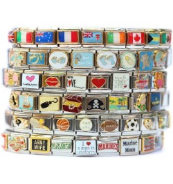 Set of 2 Italian Charm Starter Bracelets (18 links for standard size and 9 links for superlinks) Superlink-Shiny $10.55 Brace...