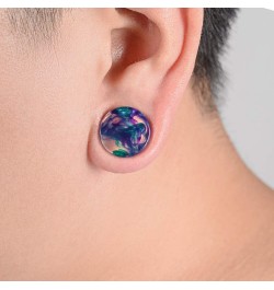 2 Pairs Matched Set Gauges for Ears Flesh Tunnels Kits Plugs Earrings Blue Acrylic Ear Expander Stretchers Piercing. 1 1/2"(1...