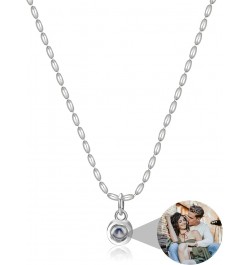 Personalized Photo Necklace Heart Photo Necklace with Picture Inside Custom Heart Picture Projection Necklace Memorial Photo ...