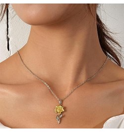 Sunflower Daisy Choker Necklace You are My Sunshine Women Valentine's Day Gifts Sunflower Pendant Jewelry Clavicular Chain fo...