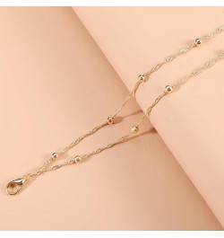 Gold Bracelet for Women - 14K Gold Plated Pearl Tennis Bead Twisted Sparkle CrissCross Bracelet Adjustable Link Chain Simple ...