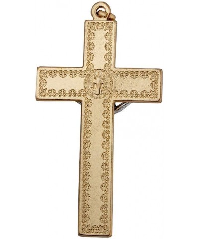 Unique St. Benedict Crucifix with Silver-Tone Base and Colored Enamel | Patron Saint of Students and Europe | Great Catholic ...