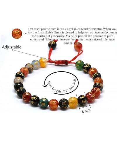 Crystal Bracelet for Women Men Unisex Chakra Bracelets, A+ Grade Adjustable 8mm Healing Crystal Stone Beaded Bracelet Mlti Ag...