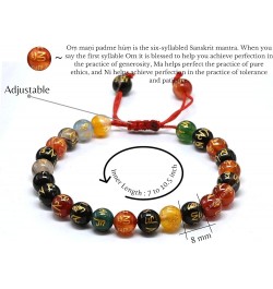 Crystal Bracelet for Women Men Unisex Chakra Bracelets, A+ Grade Adjustable 8mm Healing Crystal Stone Beaded Bracelet Mlti Ag...