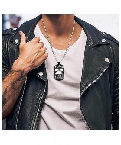 Anime One Piece Wanted Poster Pendant Necklace Titanium Steel Chain Manga Necklaces Dog Tag Jewelry Cosplay Fans Gift Jinbe $...