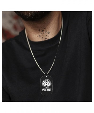 Anime One Piece Wanted Poster Pendant Necklace Titanium Steel Chain Manga Necklaces Dog Tag Jewelry Cosplay Fans Gift Jinbe $...