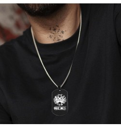 Anime One Piece Wanted Poster Pendant Necklace Titanium Steel Chain Manga Necklaces Dog Tag Jewelry Cosplay Fans Gift Jinbe $...