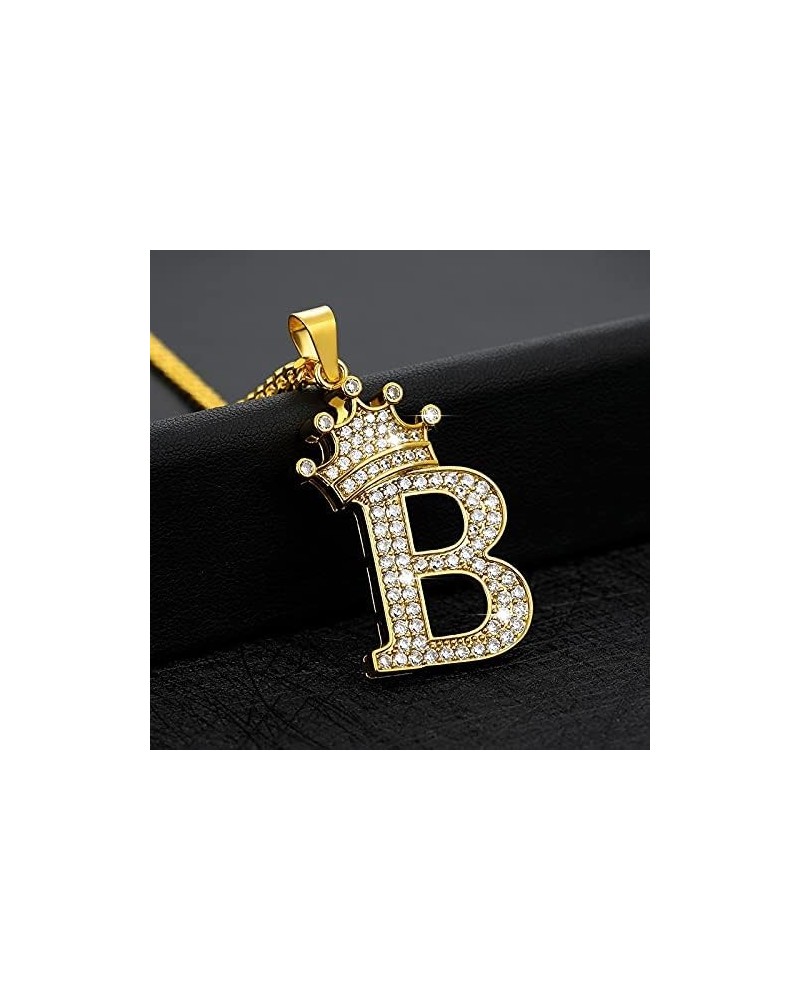 Cubic Zircon Crown Alphabet Necklace For Women Stainless Steel Gold Color A-Z Initial Letter Pendants Necklaces Wedding Jewer...