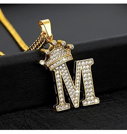 Cubic Zircon Crown Alphabet Necklace For Women Stainless Steel Gold Color A-Z Initial Letter Pendants Necklaces Wedding Jewer...