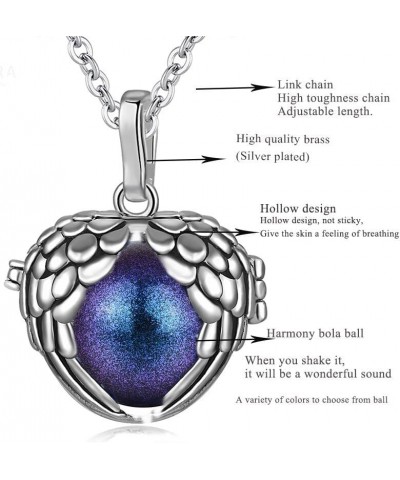 18mm Angel&wings Cage Harmony Ball Musical Pendant Angel Caller Women Necklace For Baby Jewelry Gift Style 3 $10.25 Necklaces