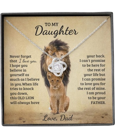 Daughter Gifts From Dad, Father Daughter Necklace, To My Daughter Lion Dad And Daughter Necklace, Father Daughter Gifts Love ...