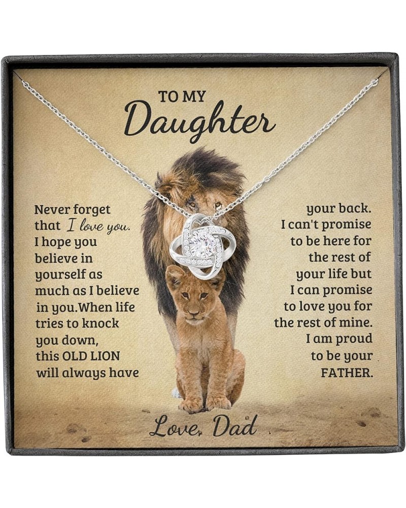 Daughter Gifts From Dad, Father Daughter Necklace, To My Daughter Lion Dad And Daughter Necklace, Father Daughter Gifts Love ...