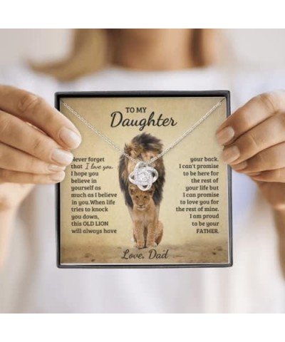 Daughter Gifts From Dad, Father Daughter Necklace, To My Daughter Lion Dad And Daughter Necklace, Father Daughter Gifts Love ...