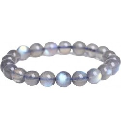 Genuine Rainbow Lights Natural Labradorite Moonstone Gemstone Round Bead Crystal Bracelet $11.73 Bracelets