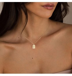 Gold Initial Necklaces for Women, 14K Gold Plated A-Z Letter Pendant Necklace Dainty Gold Necklace Cute Name Monogram Choker ...