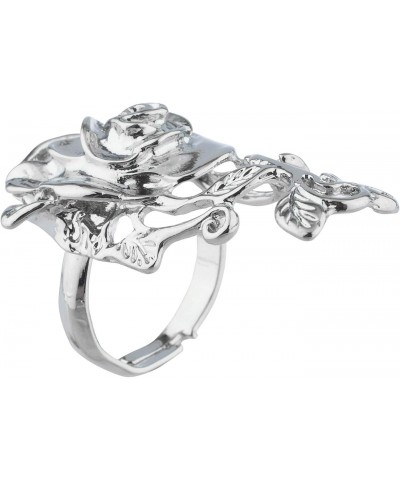 Silver Tone Roses Sterling Plated Fancy Fashionable Women Ring $8.17 Rings