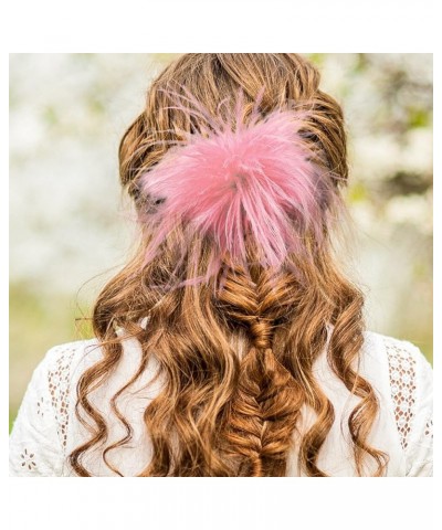 Ostrich Feather Brooch Fashion Brooch Pins Corsage Hair Clip Headwear Hairpin Hairband for Derby Hat Cocktail Party Rose Red ...