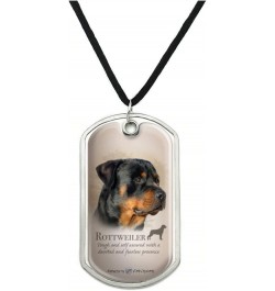 Rottweiler Rottie Dog Breed Military Dog Tag Pendant Necklace with Cord $8.49 Necklaces