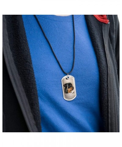 Rottweiler Rottie Dog Breed Military Dog Tag Pendant Necklace with Cord $8.49 Necklaces