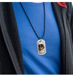 Rottweiler Rottie Dog Breed Military Dog Tag Pendant Necklace with Cord $8.49 Necklaces