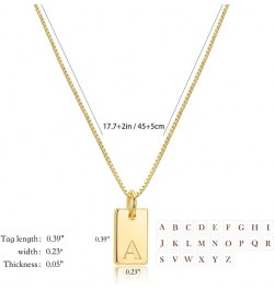 Initial Necklaces for Women 14K Gold Plated Letter Necklace Dainty Name Necklace Personalized A-Z Initial Tag Pendant Choker ...