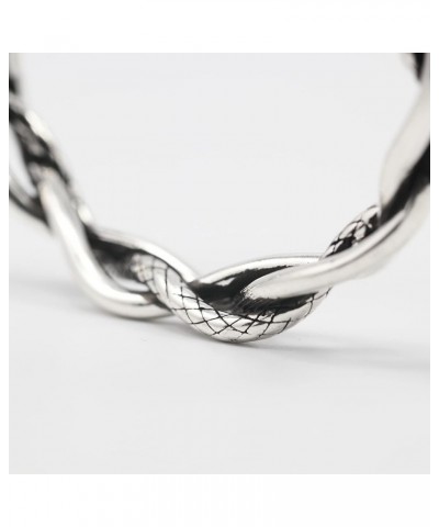 S999 Antique Silver Plated Wide Feather Cuff Bracelet For Men Women Adjustable Retro Twisted Feather Bracelets Gift Jewelry T...