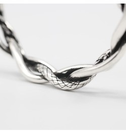 S999 Antique Silver Plated Wide Feather Cuff Bracelet For Men Women Adjustable Retro Twisted Feather Bracelets Gift Jewelry T...