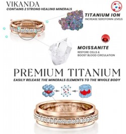 Vikanda Thermogenic Moissanite Spinner Ring - Silver Spinner Rings Use It to Relieve Your Child Stress，Anxiety Ring for Women...