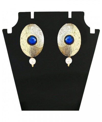 Indian Bollywood Artistic stud designer Earrings jewelry in Gold or Silver Tone For Women. D307 Blue $9.34 Earrings