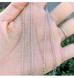 Authentic Sterling Silver Cute 1mm Beaded Ball Chain Necklace Women Men Hypoallergenic Tarnish Resistant Rhodium Plated Jewel...