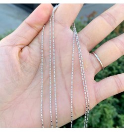 Authentic Sterling Silver Cute 1mm Beaded Ball Chain Necklace Women Men Hypoallergenic Tarnish Resistant Rhodium Plated Jewel...