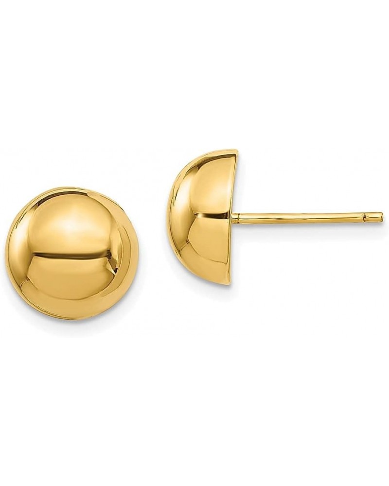 14K Yellow Gold 10mm Half Ball Stud Earrings 14K Yellow Gold - 10mm - 0.39 inch $98.24 Earrings