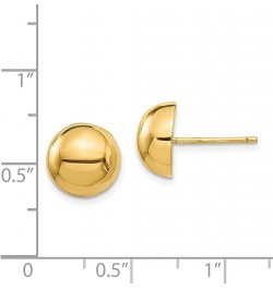 14K Yellow Gold 10mm Half Ball Stud Earrings 14K Yellow Gold - 10mm - 0.39 inch $98.24 Earrings