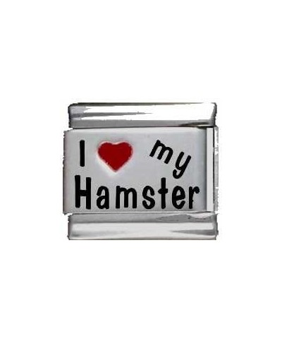 I Heart My Hamster Red Heart Laser Italian Charm $7.39 Bracelets