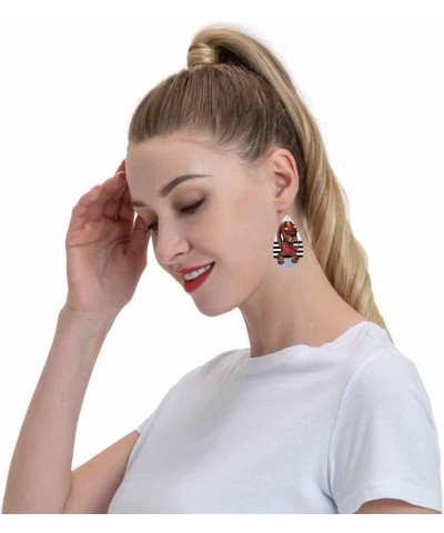 Leather Earrings for Women Teardrop Double-Sided Dangle Lightweight Girls Leaf Earrings Dachshund Dog $7.40 Earrings