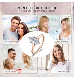 1-3ct Center Moissanite Marquise Shaped Engagement Rings 925 Sterling Silver 10K 14K 18K Solid Gold Wedding Ring with Engravi...