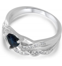 His and Hers 3 Piece Trio Sterling Silver Titanium Blue Wedding Band Engagement Ring Set Her 9 - His 9 $39.90 Sets