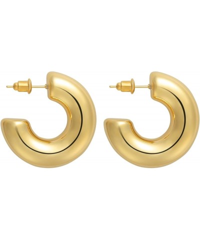 Hoop Earrings - Lightweight Hoop Earrings for Women and Girls C - Gold $4.39 Earrings