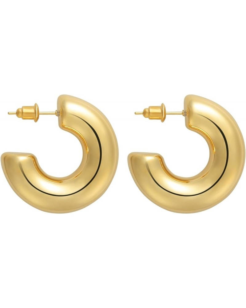 Hoop Earrings - Lightweight Hoop Earrings for Women and Girls C - Gold $4.39 Earrings