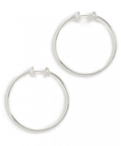 Women's Icon Hoops Small Rhodium $50.60 Earrings