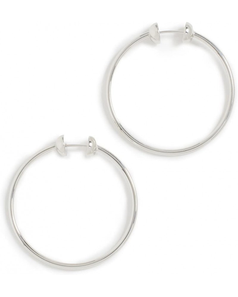 Women's Icon Hoops Small Rhodium $50.60 Earrings