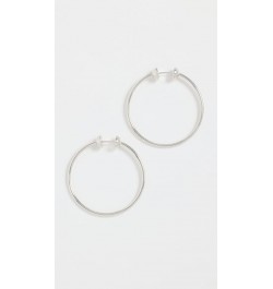 Women's Icon Hoops Small Rhodium $50.60 Earrings