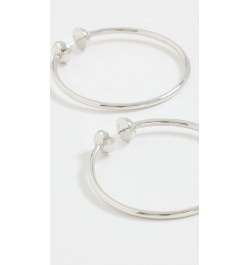 Women's Icon Hoops Small Rhodium $50.60 Earrings