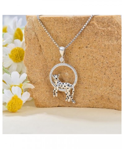 Cheetah Pendant Necklace Leopard Round Necklace Silver Panther Necklace Jewelry Gift for Women Girls $22.16 Necklaces