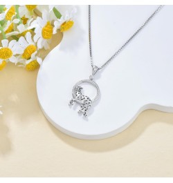 Cheetah Pendant Necklace Leopard Round Necklace Silver Panther Necklace Jewelry Gift for Women Girls $22.16 Necklaces